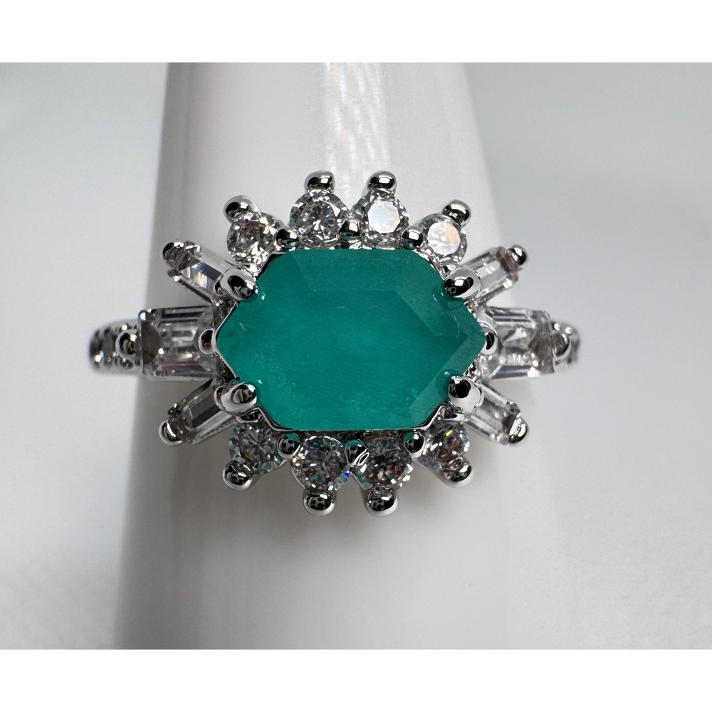 Size 9 Bomb Party Ring - RBP6127 Endless Daydream - Fused Brazilian Emerald